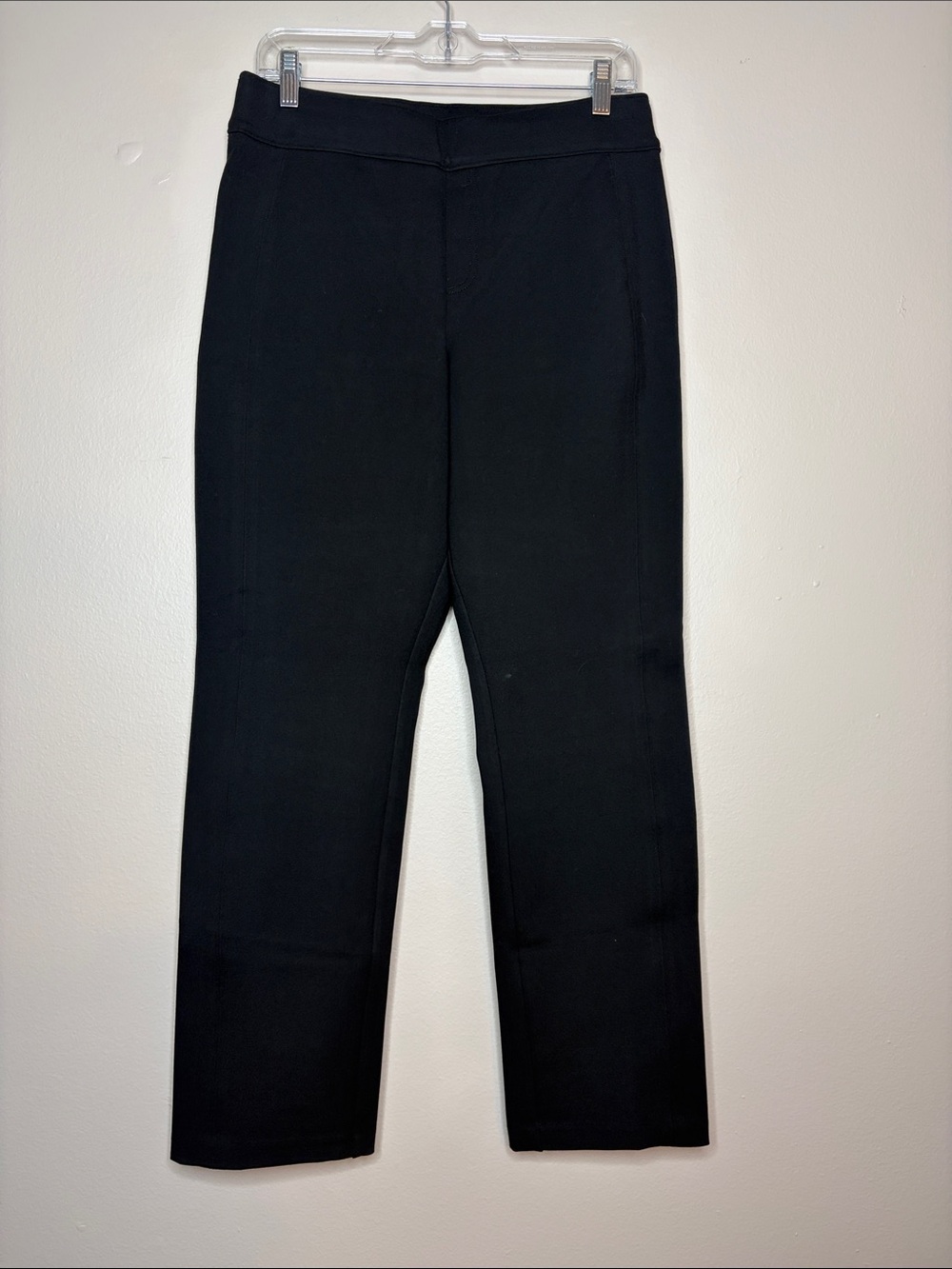 SPANX PerfectFit Ponte Slim Straight Pant Black Size Large 28”EUC